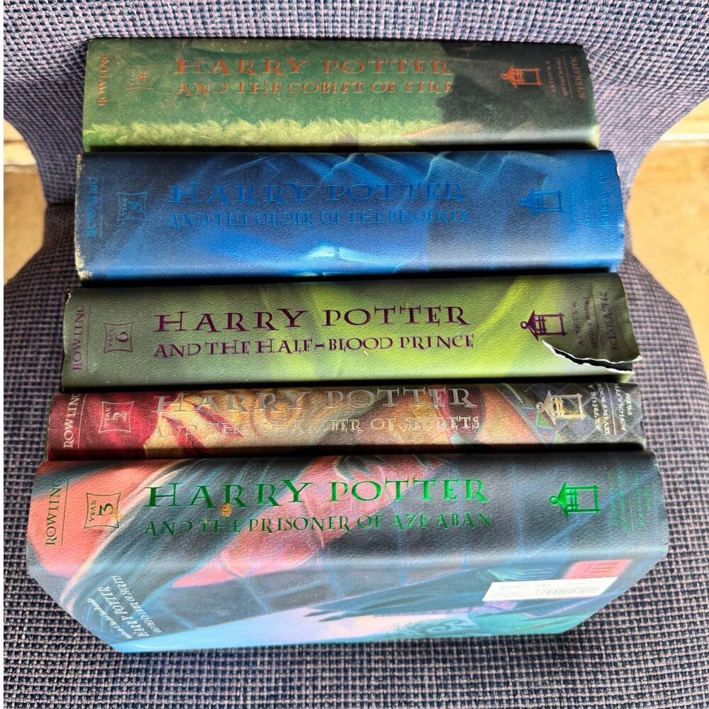 Harry Potter Hardcover Book Lot 2-6 J.K. Rowling 5 Books Dust Jackets